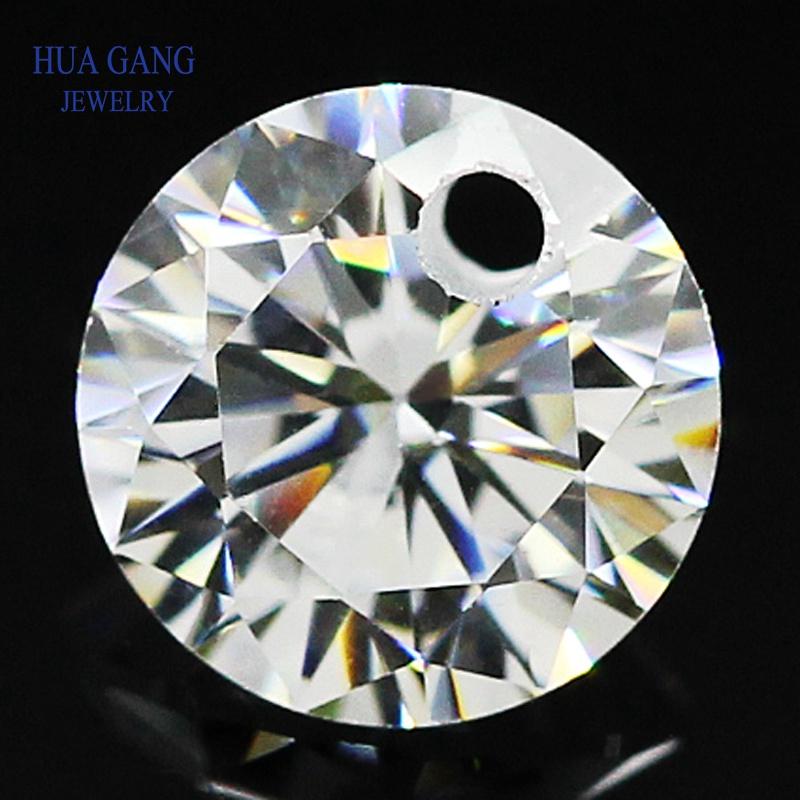 

Other Single/Double Holes Crystal Zirconia Stones Cubic Stone Loose DIY Earrings Jewelry Beads Zircon