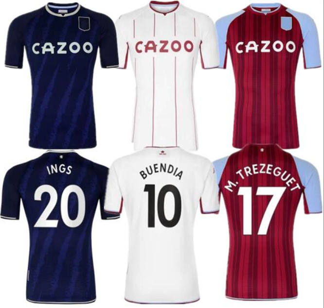 

Aston Soccer Jerseys villa GREALISH BUENDÍA TRAORE BARKLEY 2021 2022 WATKINS WESLEY EL GHAZI .TREZEGUET McGINN Football Shirt Men