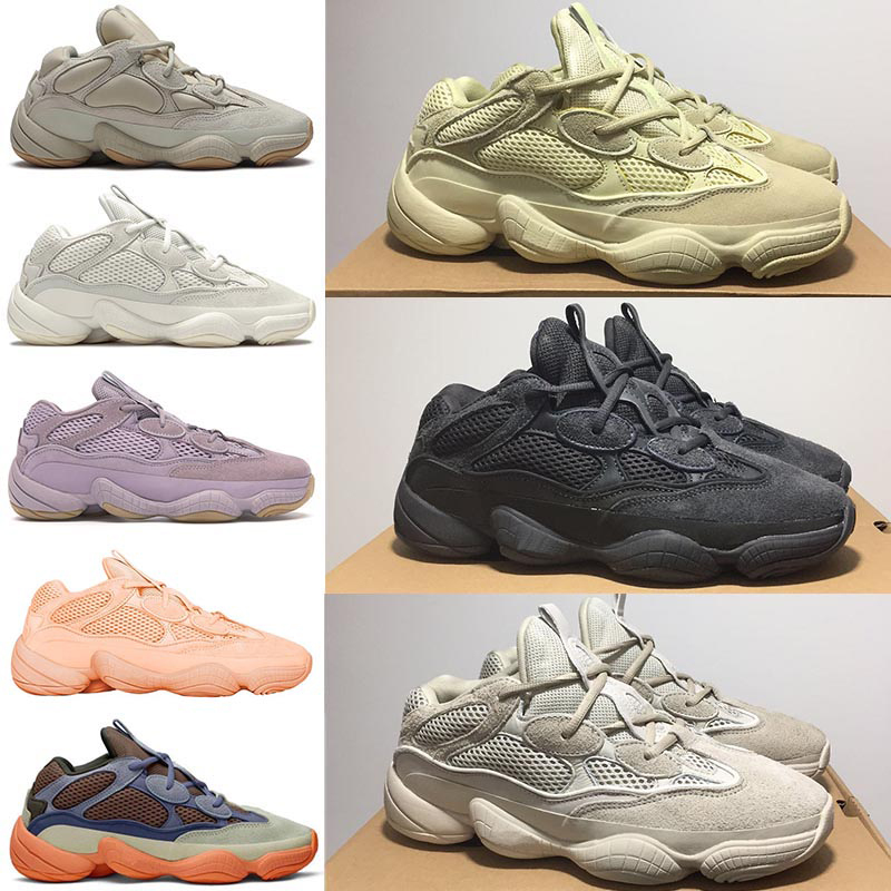 

Kanye 500 Running Shoes Men Women Sports Sneakers Stone Soft Vision Bone white Utility Black Blush Salt PINK Mens Womens Trainers Size 36-46, # 36-46 stone