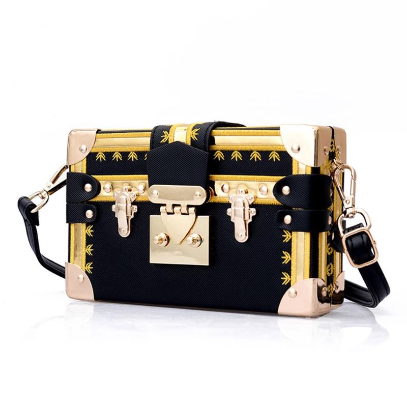 

Fashion Women Box Bag Shoulder Bags Crossbody Lock Handbag Small Messenger Case Evening