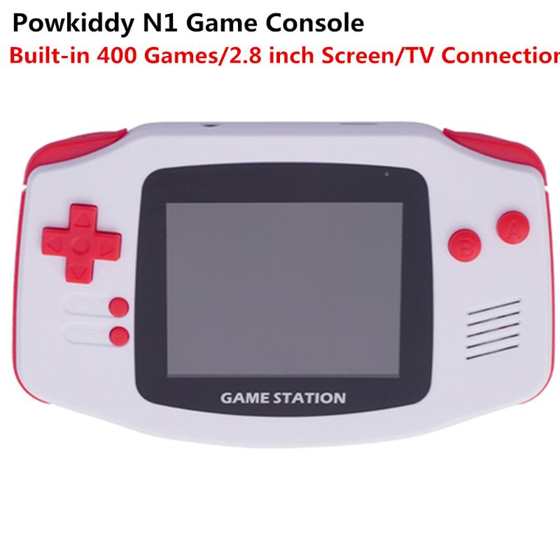 

Portable Game Players Powkiddy N1 Pocket FC Console Built-in 400 Games 2.8 Inch Screen Power/AV Socket Support TV Connection For Kids Gift