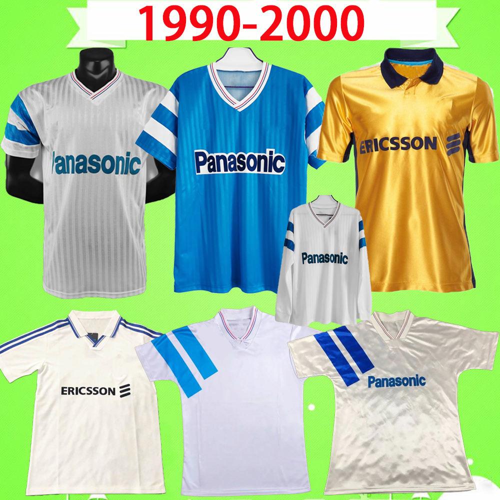 

Maillot de foot Marseille retro soccer jersey 1990 1991 1992 1993 1998 1999 2000 DESCHAMPS PIRES Classic vintage Football Shirt BOLI PAYET PAPIN, 1990 retro