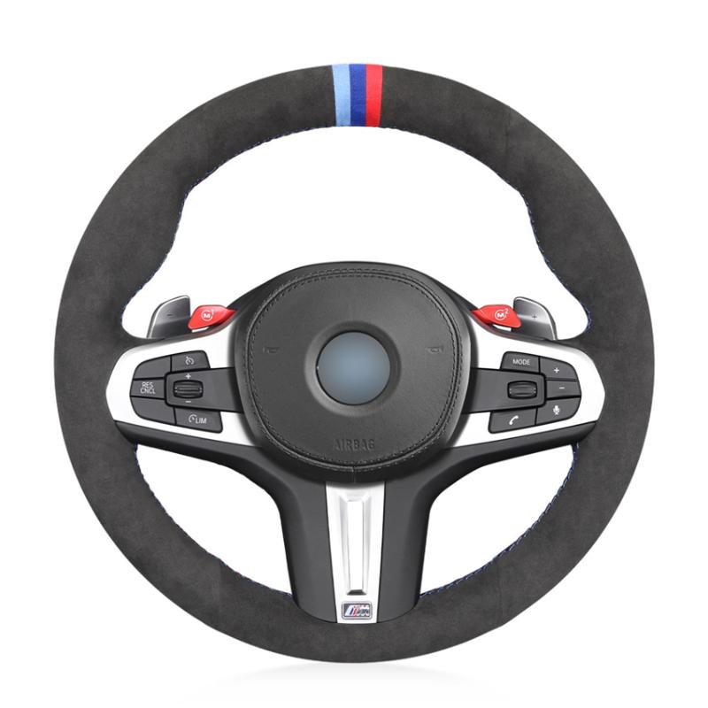 Couvre Volant pour M3 G80 M4 G82 G83 M5 F90 M8 F91 F92 F93 X3 M F97 X4 F98 X5 F95 X6 F96 Alcantara Premium Cuir Intérieur de Voiture A