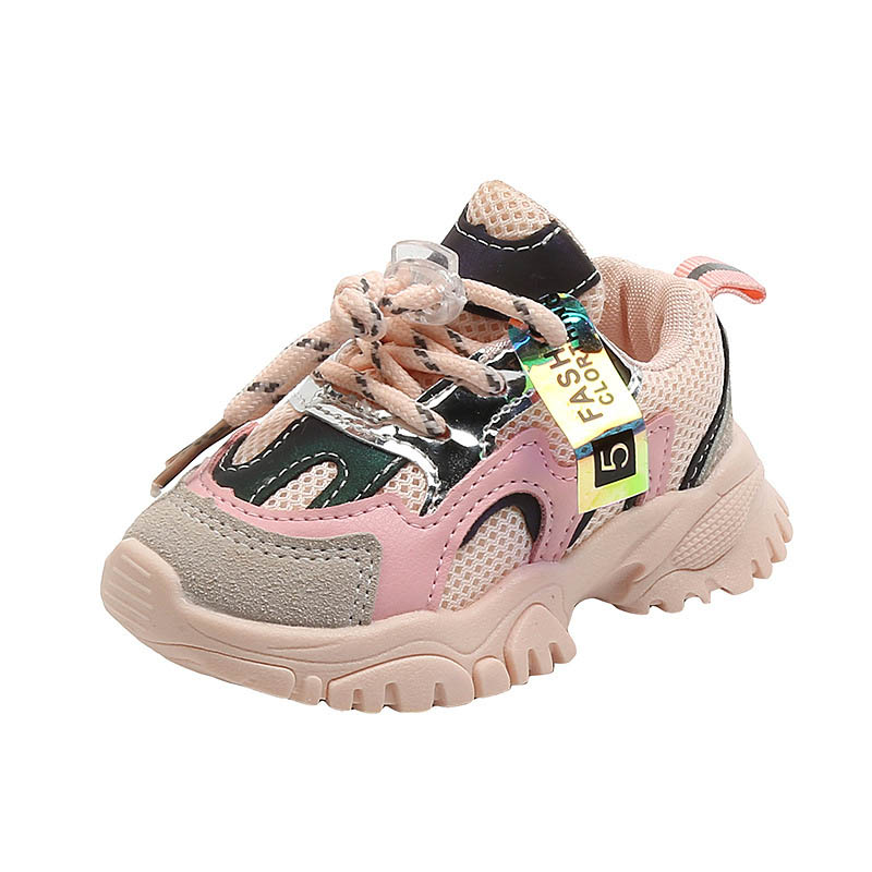 

Baby Sneakers Infant First Walkers Toddler Shoes Moccasins Soft Girls Boys Footwear Kids Running Sports Shoe 0-3T B8082, Pink