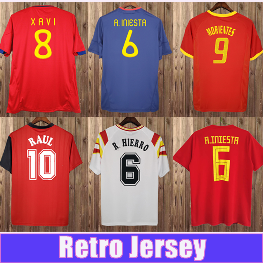 

2010 Mens Long sleeve CAMINERO PUYOL A.INIESTA PIQUE Soccer Jerseys National Team TORRES ISCO M.ASENSIO Home Red Away Blue Footall Shirts, Fg2424 1996 home