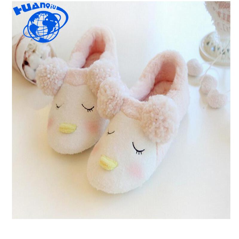 

Autumn And Winter Snowflake Shy Penguin Bag With Shoes Rubber Sole Home Cotton Wyq97 Slippers, Black