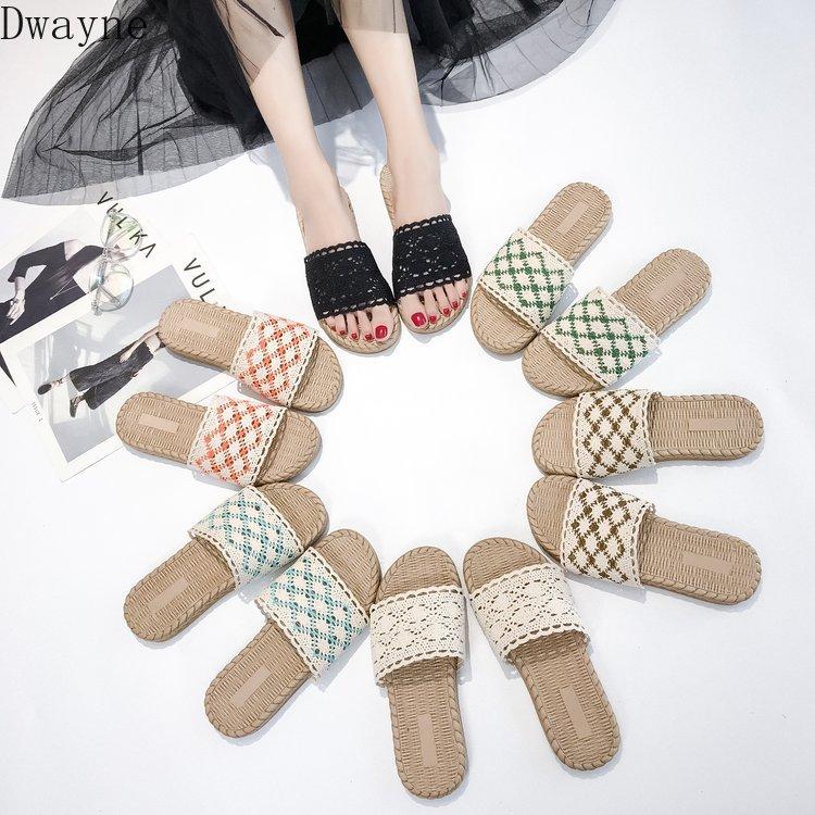 

Slippers 2021 Fashion Satin Mixed Material Flat Bottom Try Wild Children, Black