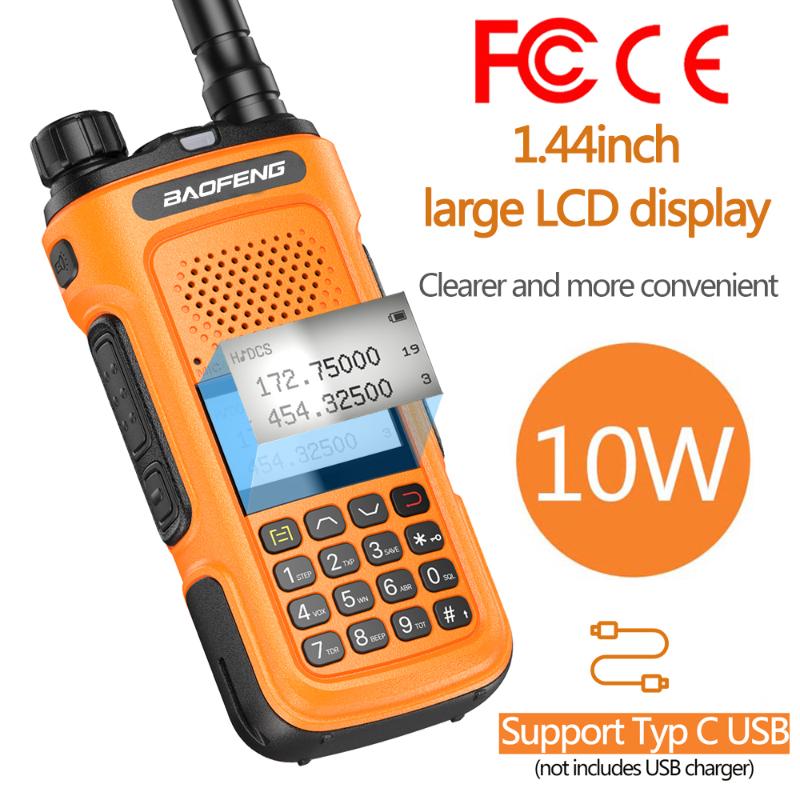 

BaoFeng UV-10R Powerful Walkie Talkie CB Radio 30KM Long Range Upgrade Of UV-5R Portable Hunt City USB Charger