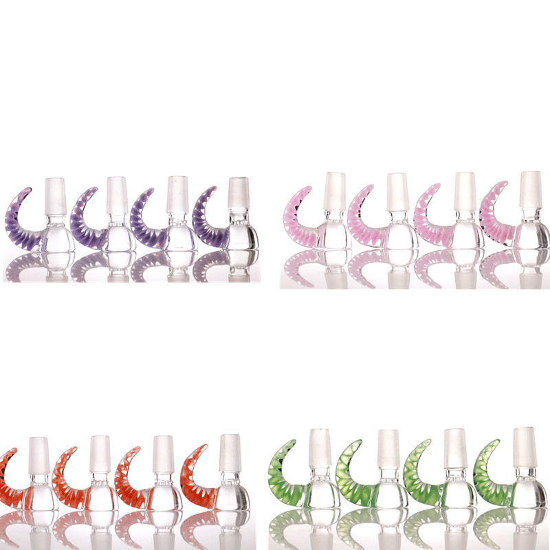 

Colorful Glass Bowls 14mm Male Smoking Bowl With different colors Handle Beautiful For Bongs