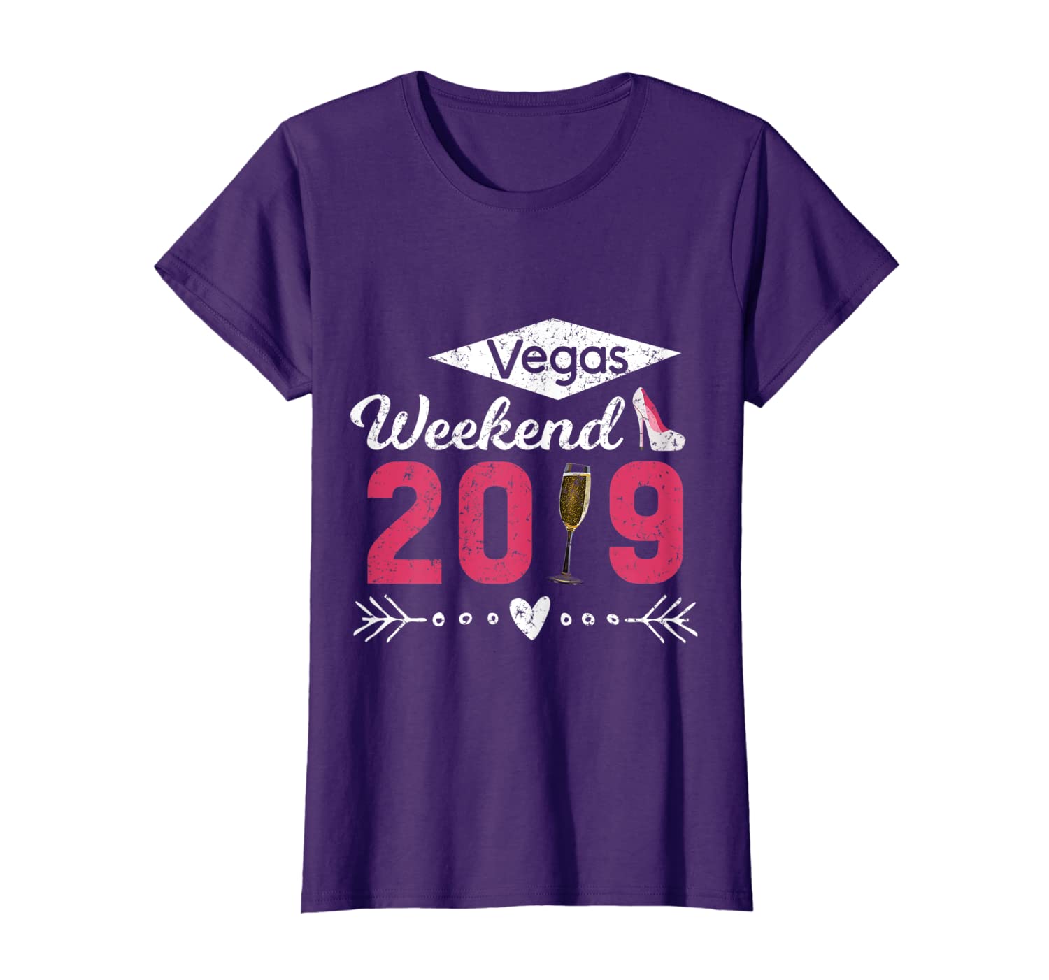 

Womens Vegas Weekend Trip 2019 T-Shirt, White;black