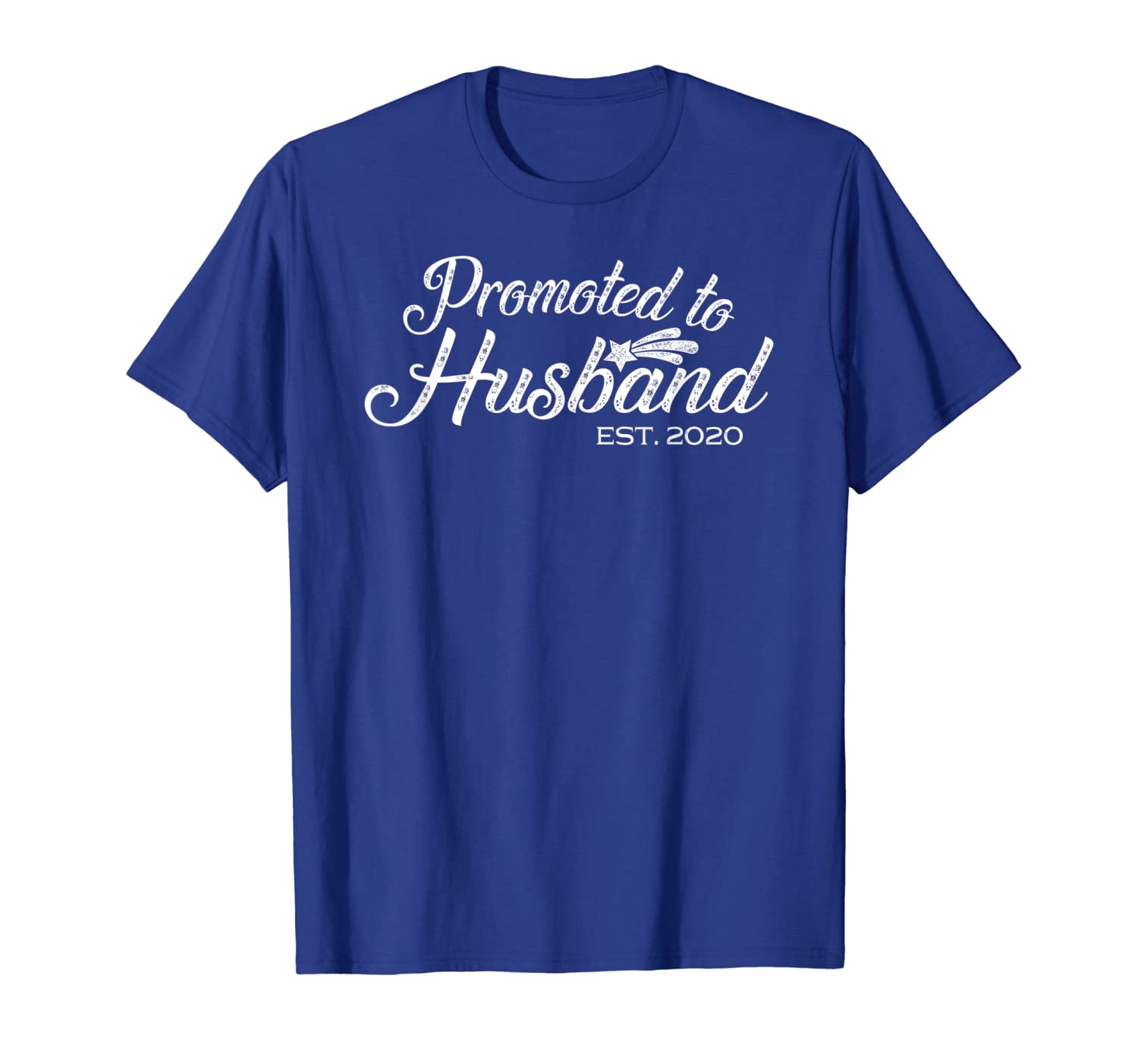 

men's promoted to husband est 2020 t-shirt new husband gift, White;black