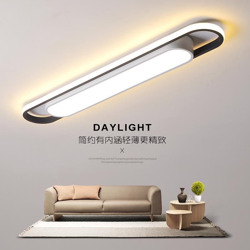 

Modern Led Ceiling Lights For Bedroom Office Corridor Black And White Minimalism Home Rectangle Lamp Fixtures
