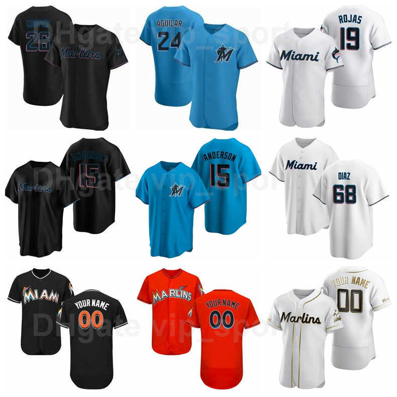

24 Jesus Aguilar Jersey Baseball 15 Brian Anderson 19 Miguel Rojas 68 Lewin Diaz 26 Garrett Cooper 17 Chad Wallach Men Kids Women, Men flexbase