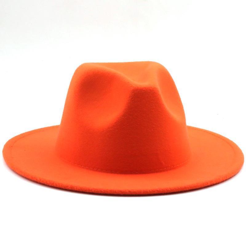 

Wide Brim Hats Men's Jazz Hat Stage Autumn And Winter England Harajuku Style Retro Top Panama Women's Woolen, 02