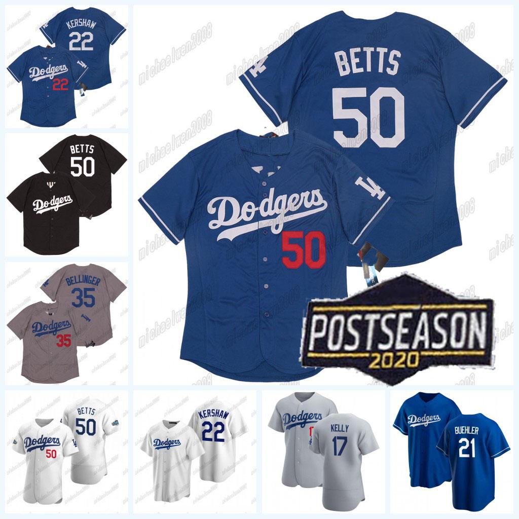 

NCAA Los Angeles Mookie Betts 2020 postseason Jersey Cody Bellinger Joe Kelly Clayton Kershaw Hernandez Justin Turner Corey Seager Walker Bu, Black