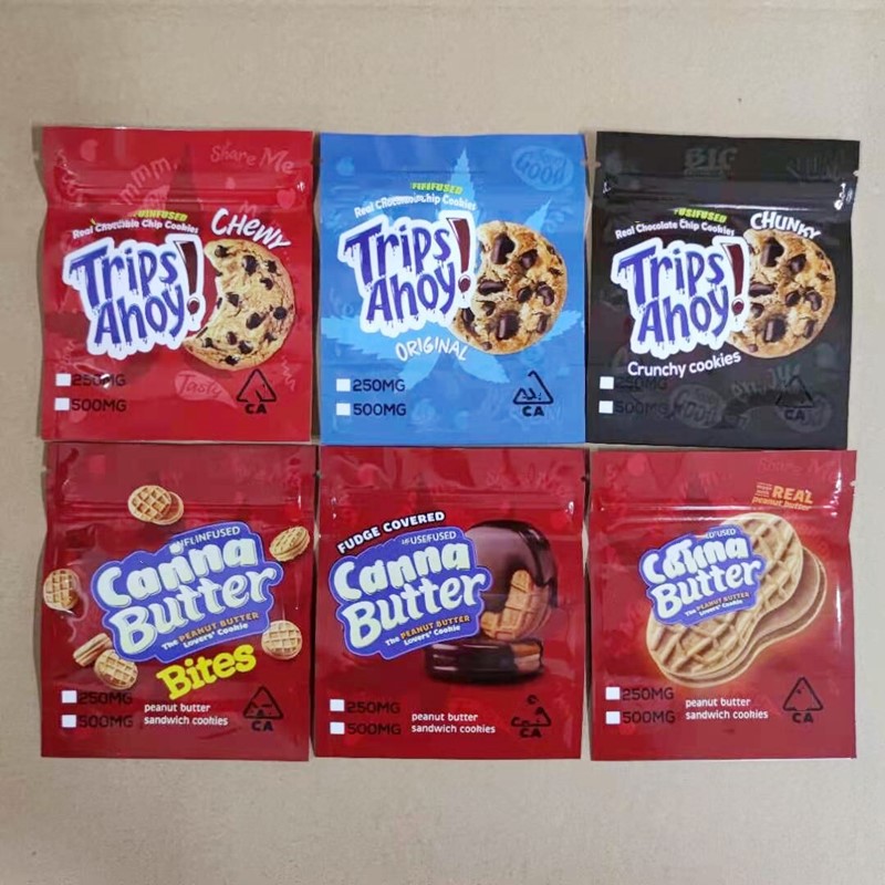 

In stock Empty cereal mylar bags Trips Ahoy canna butter chocolate puffs Berries edibles packaging bag cheetos Doritos medibles Trix rice krispies