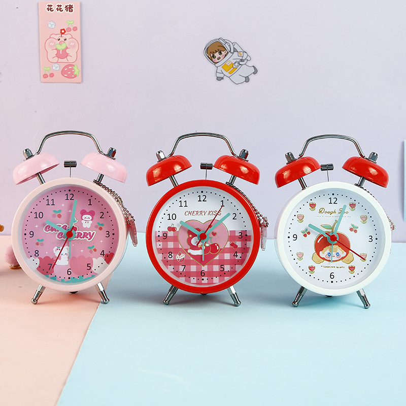 

18729 qingyifang stationery tr-dc02124 sakura seri classic binaural clock 3 dkalarm clocks in study