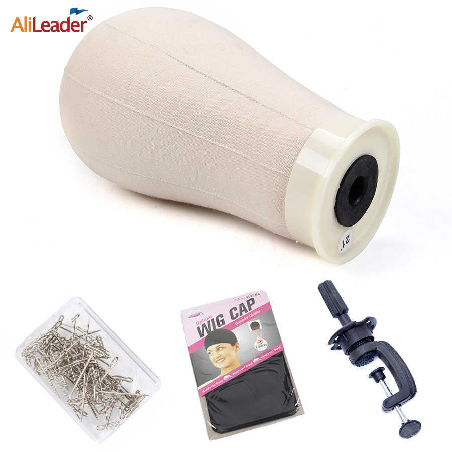 

Alileader Wig Mannequin Head With Clamp Stand Holder Wig Soft Cork Canvas Block Head Manniquin Manikin Head For Making wigs 211013, White