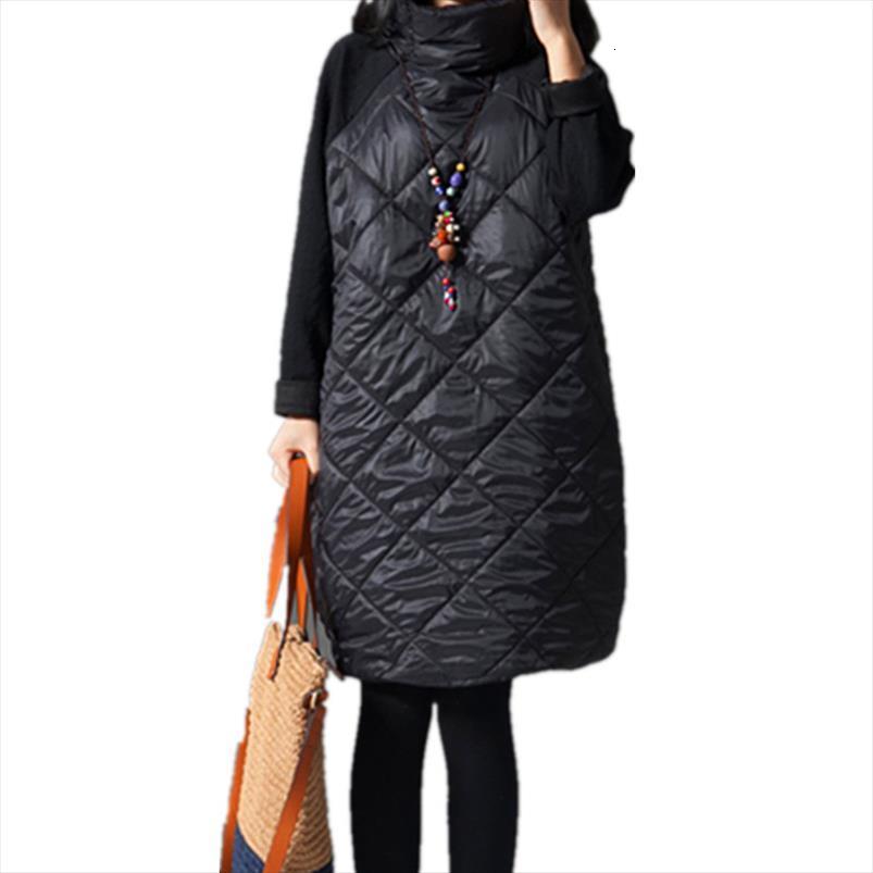 

plus size autumn winter women dresses  5xl 6xl 7xl turtleneck casual loose patchwork robe cotton black gray red vestidos
