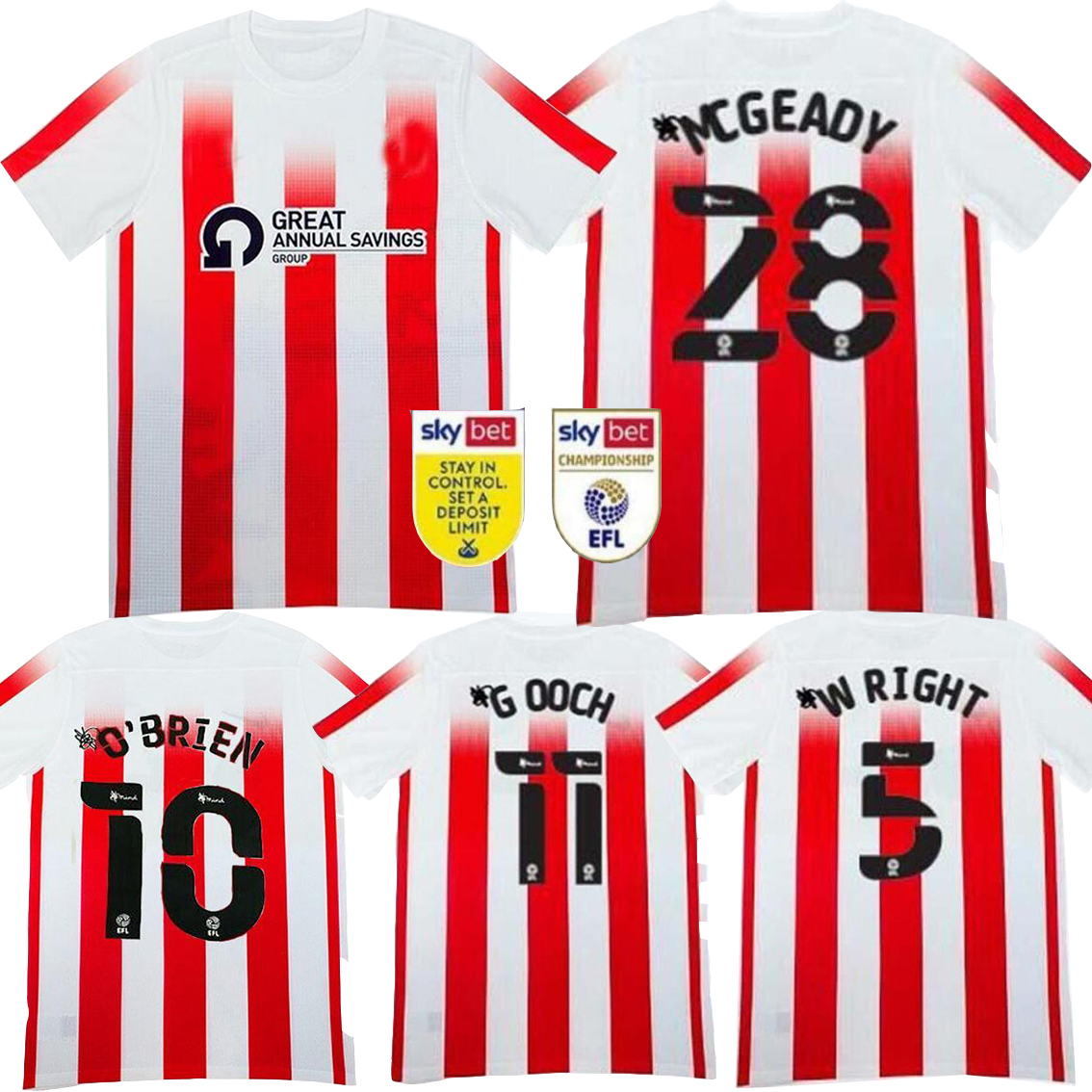 

SUNDERLAND 21 22 soccer Jerseys home away Gooch Pritchard Evans Grigg Arbenit Xhemajli O'Brien Wright Stewart McGeady Camisetas 2021 2022 Men KIDS kit football shirt, Image