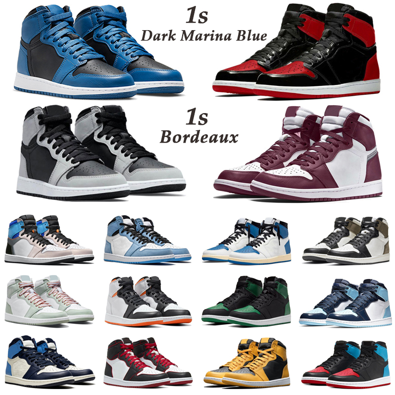 

OG Basketball Shoes Dark Marina Blue Men Women Bred Patent Bordeaux Hyper Royal Seafoam Pollen Dark Mocha Banned Mens Trainers Sports Sneakers, #29