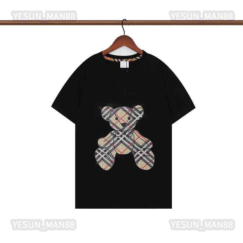 

Designer Luxury Spring And Summer BBR Classic Bouguer Bear Printed T Shirt Fashion Mens And Womens Couple Short Sleeve Tee Burb, 18