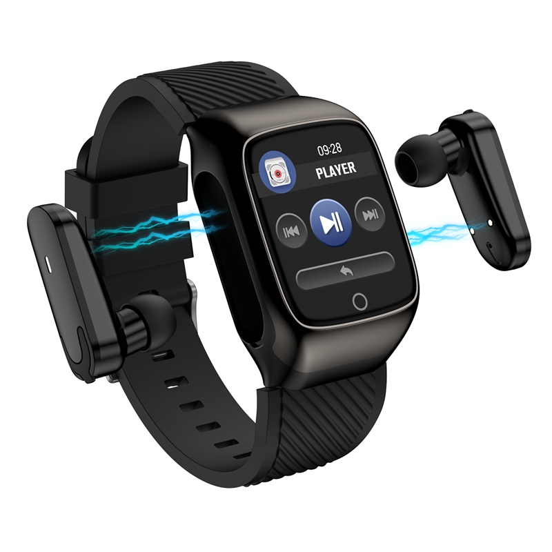 

2 in 1 Smart Watch Earphone Heart Rate Blood Pressure Sport S300 Smartwatch Bracelet With Wireless In Ear Earbuds