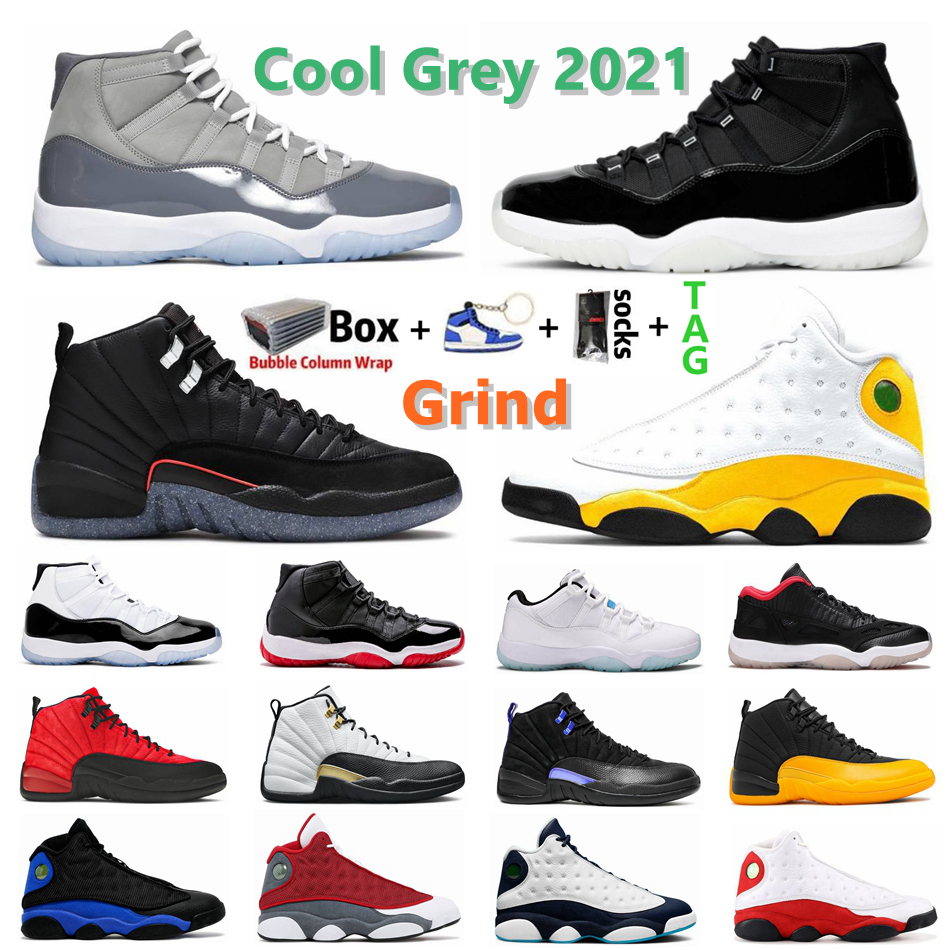 

Mens Women Jumpman Basketball Shoes Cool Grey 11s Dark Concord 12s Red Flint 13s Legend Blue University Gold Hyper Royal Sports Outdoor Sneakers, 44