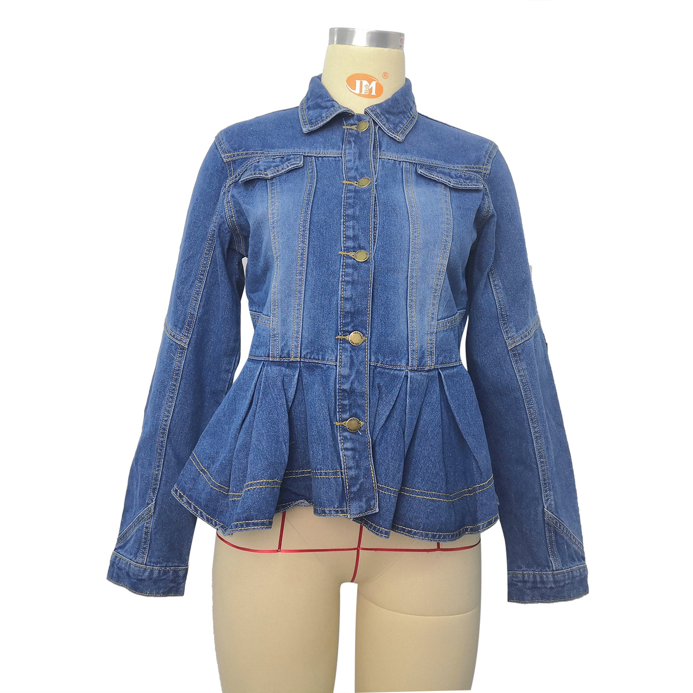 

Womens Jackets Solid Loose Denim Jacket Blue Washed Fashion Street Style Skirt Shaped Coat Autumn Winter Commute Top