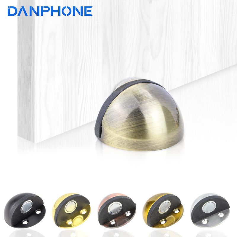 

DANPHONE Door Catches Stainless Steel Magnetic Non Punching Sticker Hidden Floor Mounted Nail-free Doors Stops