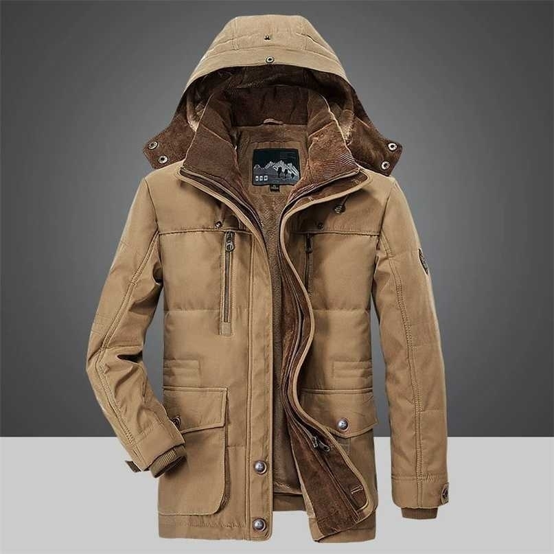 

Windproof Fleece Jacket Men Warm Thick Windbreaker Military Coats Winter Hooded Parkas Outerwear Overcoat High Quality Clothing 211204, Wish601coffee