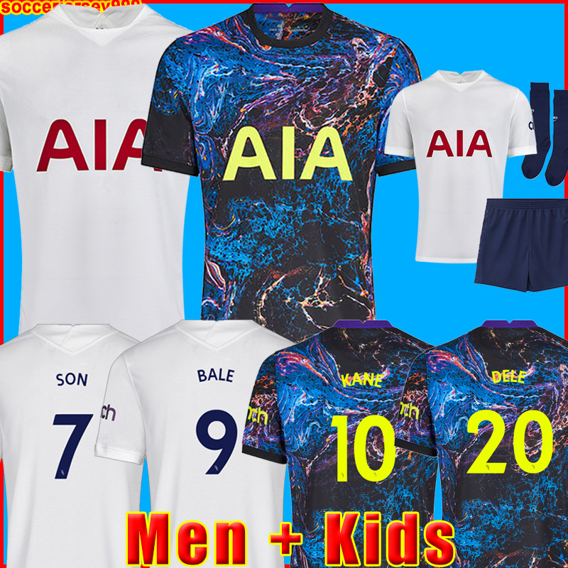 

21 22 DELE SON TOTTENHAM BALE KANE soccer jersey HOJBJERG BERGWIJN LO CELSO SPURS 2021 2022 LUCAS football shirts uniforms men + kids kit 999, Kids away