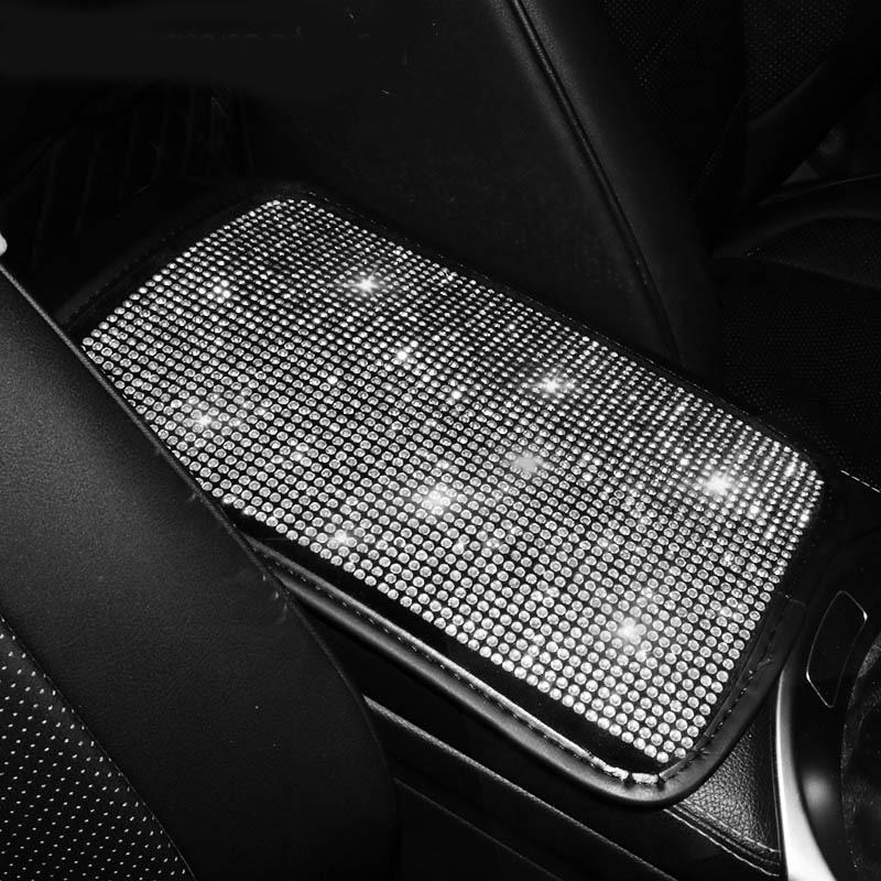 

Other Interior Accessories Bling Rhinestone Car Armrest Box Cover Pad Vehicle Center Console Arm Rest Cushion Mat Diamond Crystal