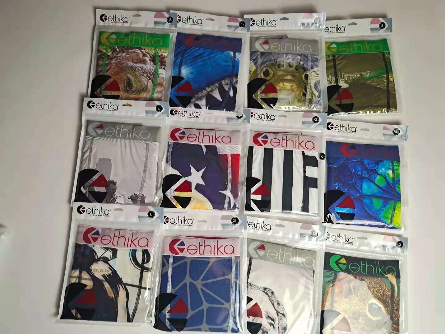 

Promotion!Top quality ethka boxers underpants with packaging Random styles Ethika underwears sports hip hop underwear street quick dry Wholesale, Black;white