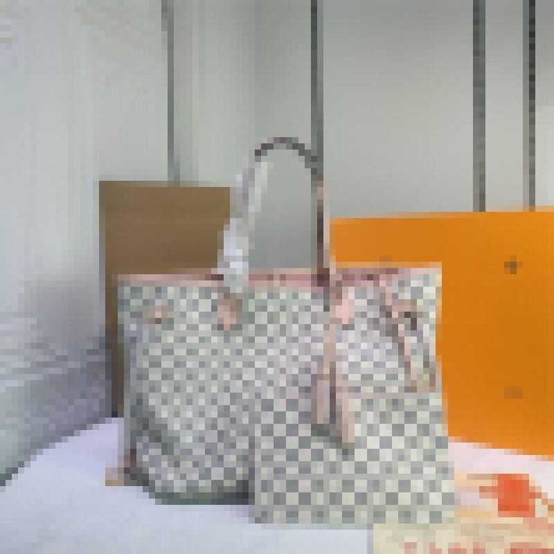 

Nebuafuru MM Shoulder Tote Bag N41361 Damier Azur Women's pouch tote bag Size:32-29-17, Bubble wrap packaging