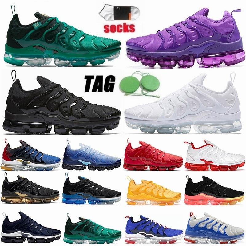 

TN Plus Running Shoes Men Knicks Black Bubblegum Yolk Cherry All Red Cool Grey Neon Olive Pure Platinum USA Dark Blue Mens Womens Outdoor Sports Trainers Sneakers 36-47, 26