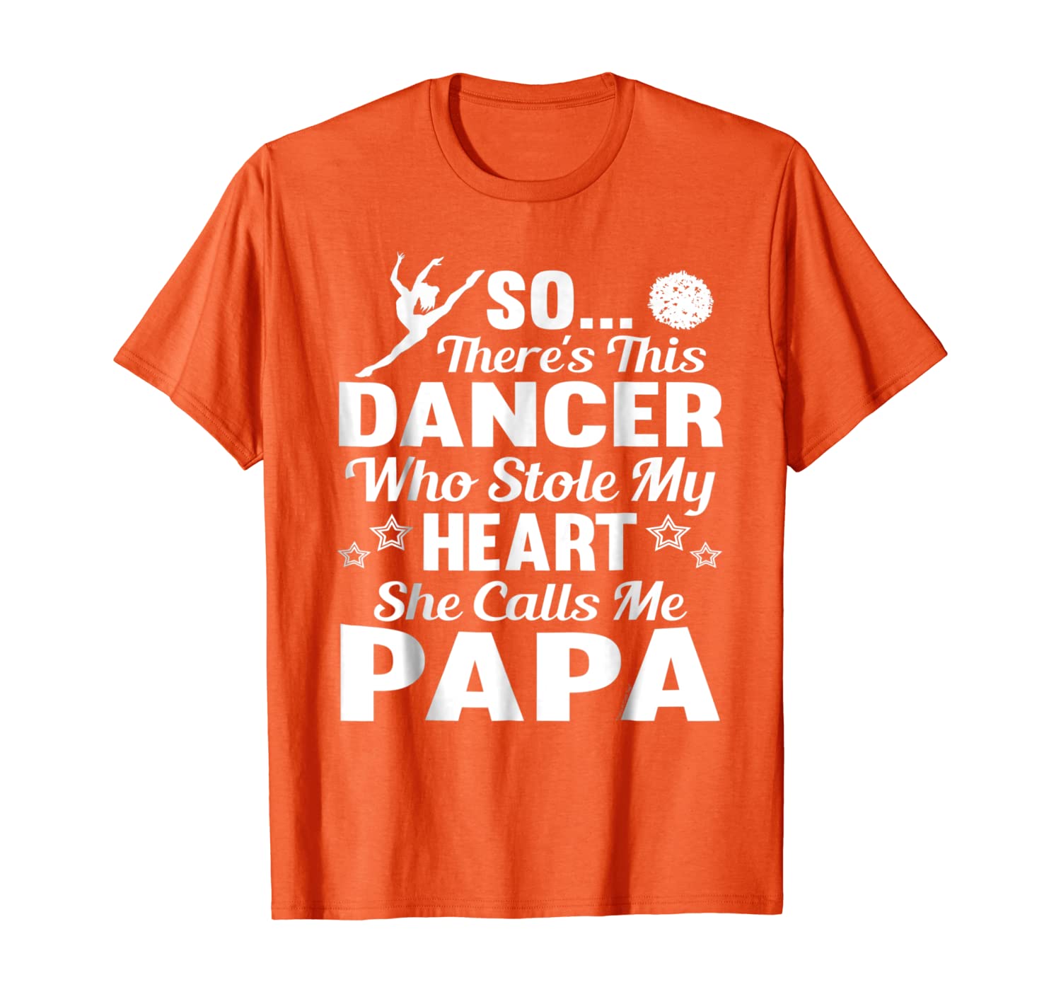 

Mens Dancer Stole My Heart She Calls Me Papa Dance Papa Shirt, White;black