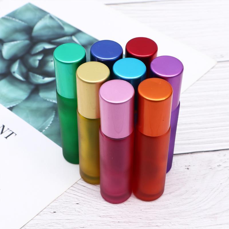 

Storage Bottles & Jars 8pcs Empty Roll-on Bottle Glass Steel Beads Cosmetic Subpacking Small For Daily Use (10ml)