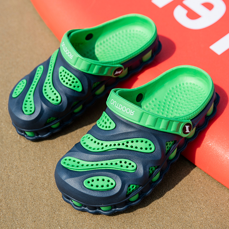 

top quality mens womens sports trainer big size cross-border 2021 summer sandals slippers hole shoes beach shoe korean and slipper baotou casual sandal code: 22SS-11, 1s3a7589_1