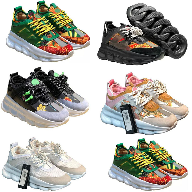 

top quality Casual Shoes Designer Women's Fashion Chain Canvas 2022 Reflect luxury s sneakers Men's White Greek key Platform Z Dress Footwe