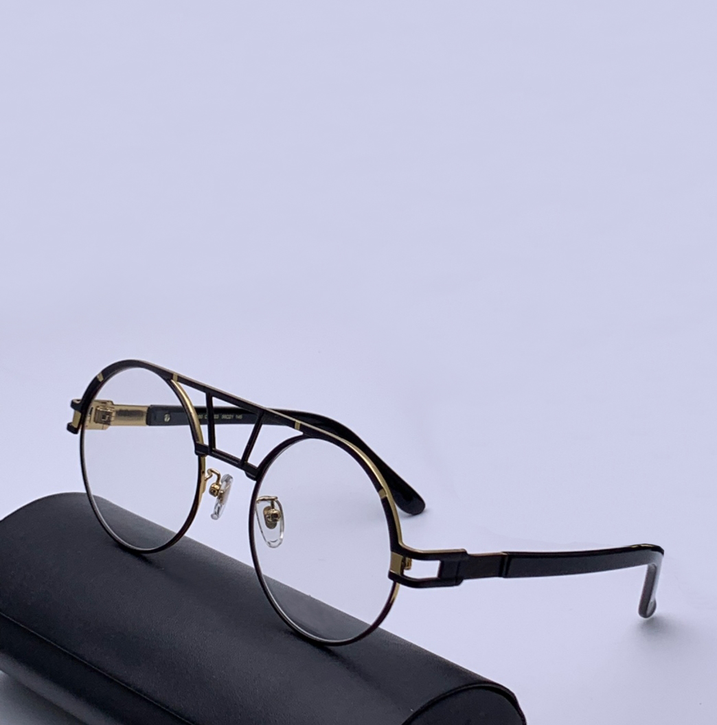 

9080 Gold Black Round Sunglasses Frames Vintage Eyeglasses Glasses Frame Clear Lens for Men Eye Wear Fashion Accessories with Box