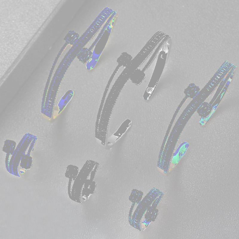 

Earrings & Necklace Kellybola Jewelry Original Design Bohemia Fine Cute Open Bangle Ring 2 PCS For Women Bridal Wedding Daily Party Set, Silver