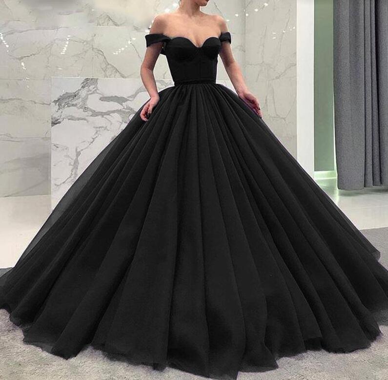 

2021 Gothic Black Wedding Dresses Princess Ball Gown Off The Shoulder Charming Bridal Gowns Corset Up Back Designer Lady Marriage Dress, Brown