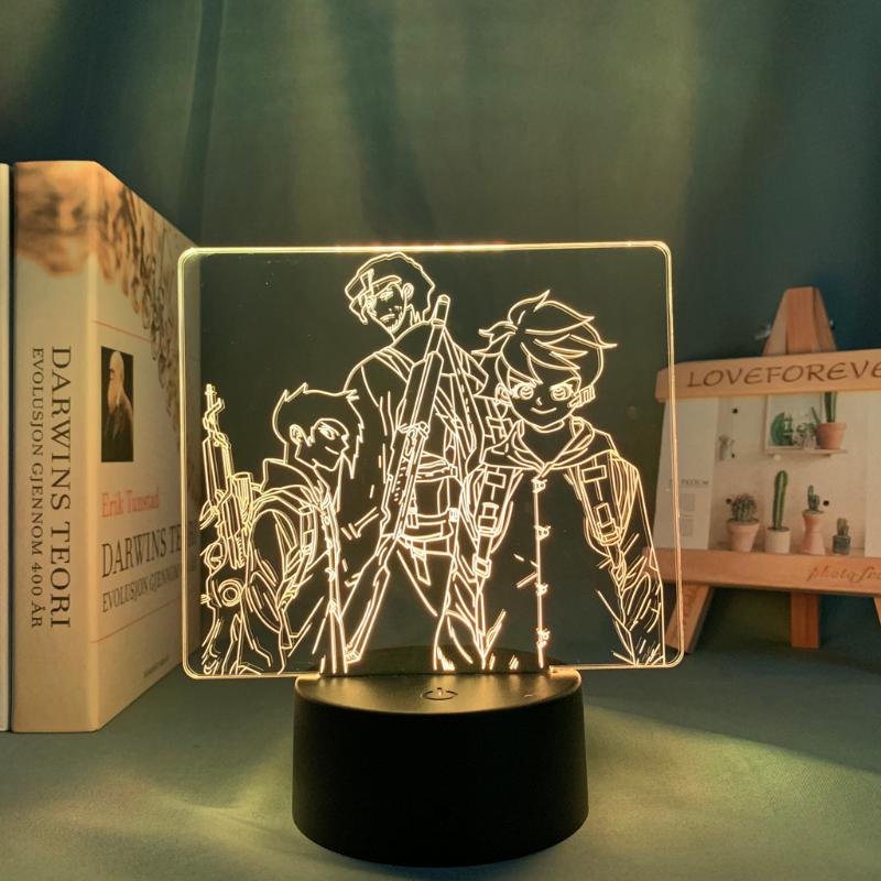 

Night Lights Anime Led Light Lamp The Promised Neverland For Room Decor Nightlight Gift Manga 3d Bedroom