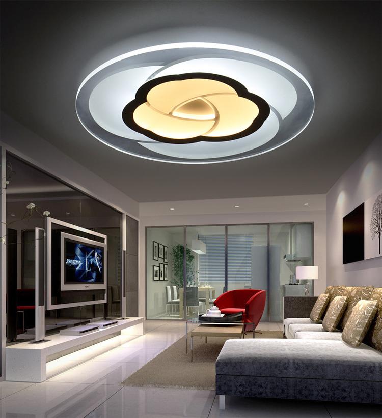 

Ceiling Lights Modern Acrylic Flower Remote Control LED For Living Room Bedroom Dimming Lamp Fixture Luminaria Teto