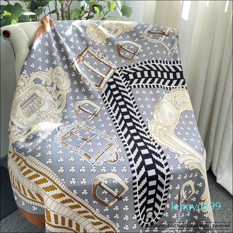 

Scarves Luxury Designer Scarf 140 100% Mulberry-Silk Edges Scarfs Wraps Extra Large Silk