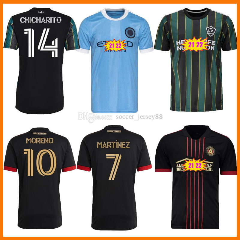 

MLS 21 22 Atlanta United FC soccer jerseys MARTINEZ CHICHARITO PAVON jersey BARCO 2021 2022 LA Galaxy PLAYER version tops Beckham KIDS football shirts, Adult la away fans