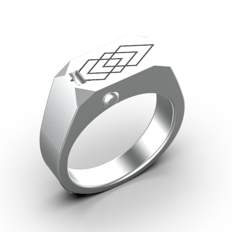 

Three Generations of Anti Outdoor Survival Legal Artifact Ring Knife Folding Wolf Jewelry Tools for Men and Women G96M727