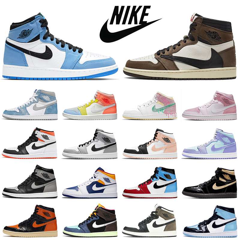 

Lower Price Hyper Royal 1s Men Basketball Shoes Jumpman air jordan 1 University Blue Dark Mocha Womens Mens Trainers Sports Sneakers size 36-46