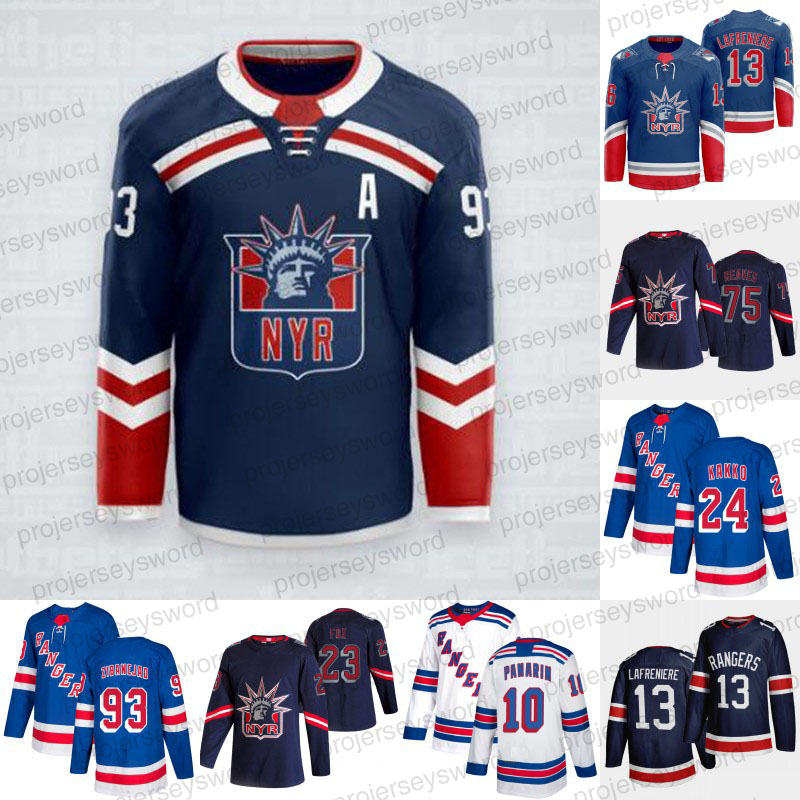 

NY 2022 Rangers 70 Louis Domingue Jersey 75 Ryan Reaves 13 Alexis Lafreniere 10 Artemi Panarin 24 Kaapo Kakko 93 Mika Zibanejad 23 Adam Fox 31 Igor Shesterkin Jerseys, Youth white s-xl